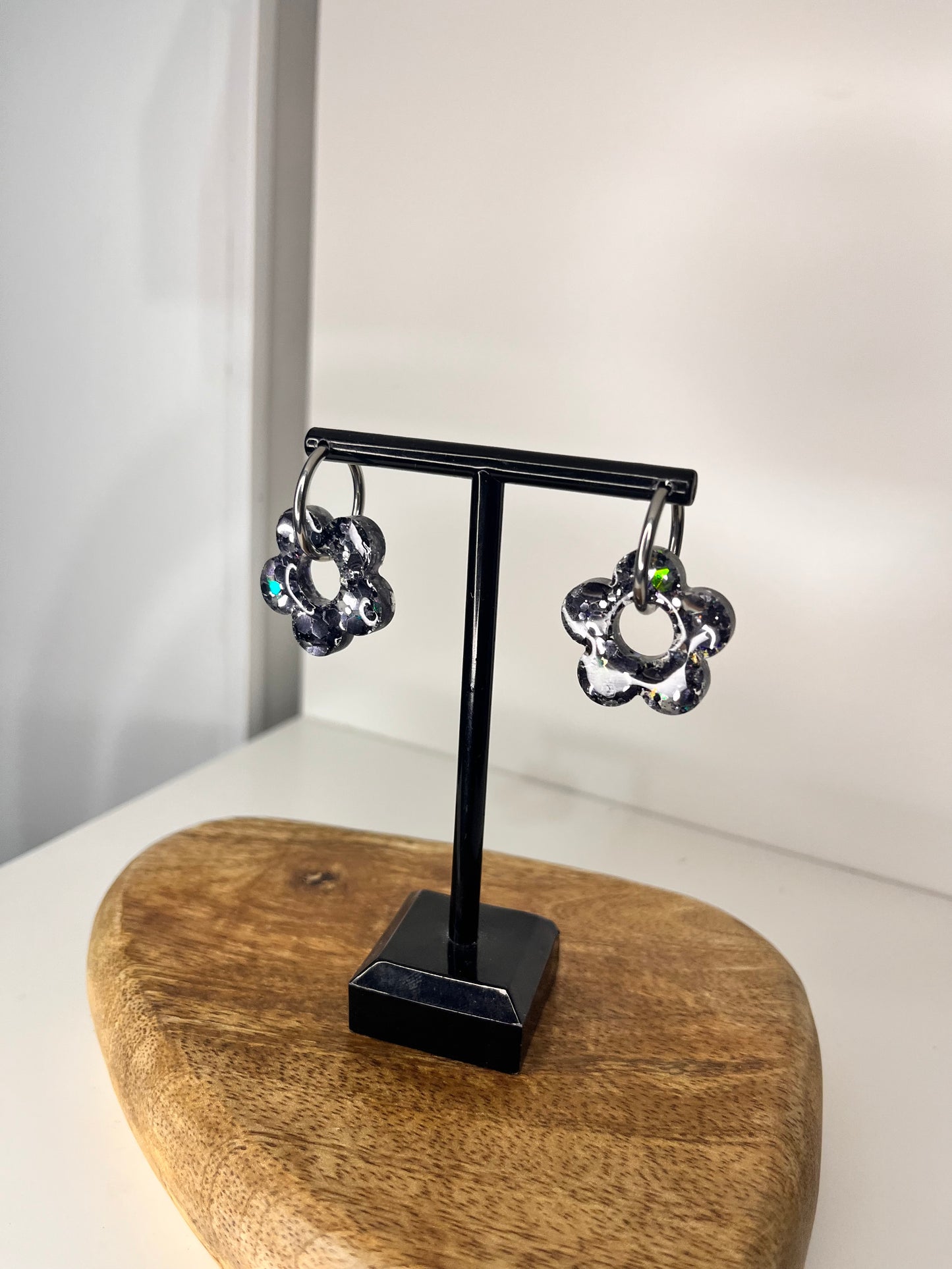 Boucle d'oreille en resine