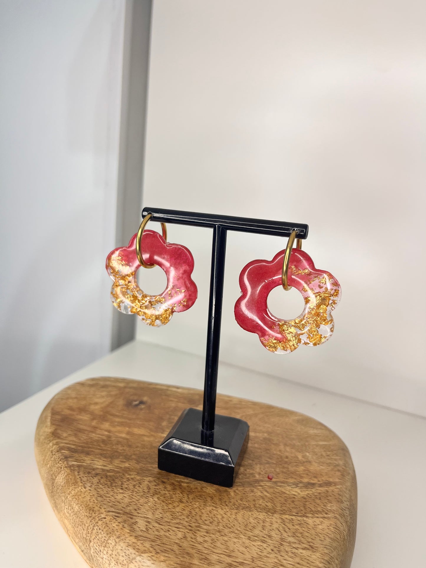 Boucle d'oreille en résines