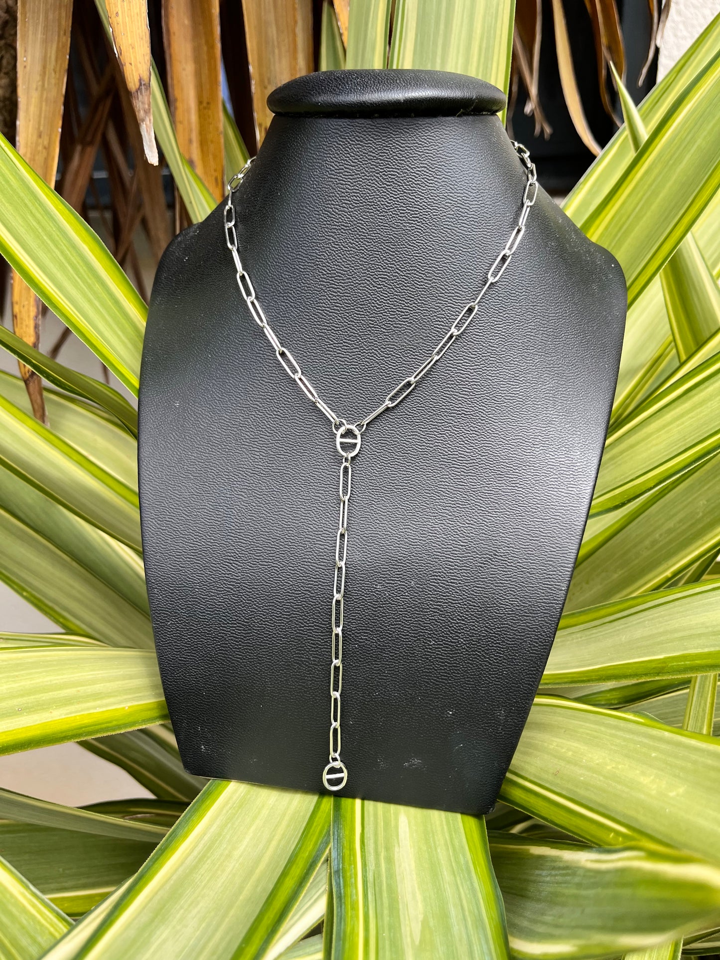 Collier sautoir maille marine