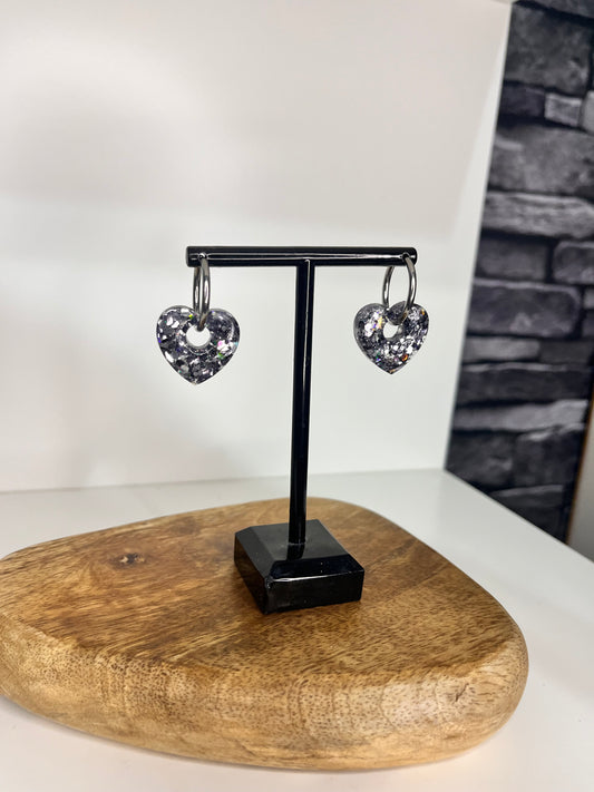 Boucle d'oreille en resine