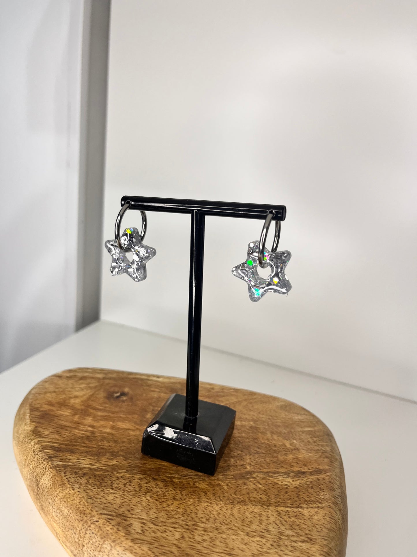 Boucle d'oreille en resine