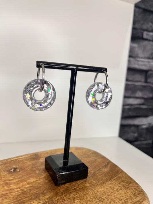 Boucle d'oreille en résine