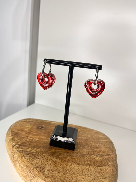 Boucle d'oreille en résine