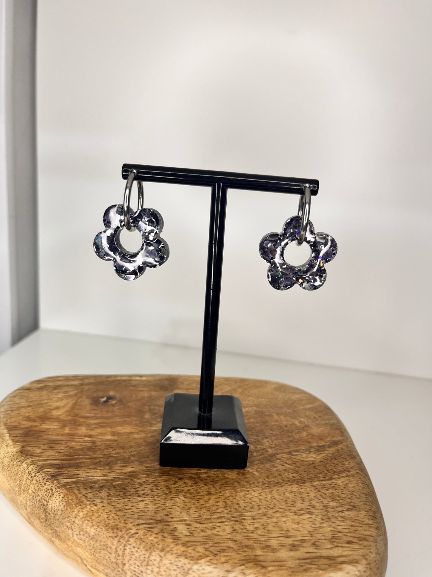 Boucle d'oreille en resine