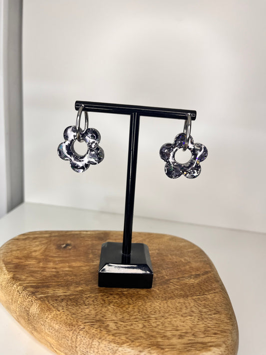 Boucle d'oreille en resine