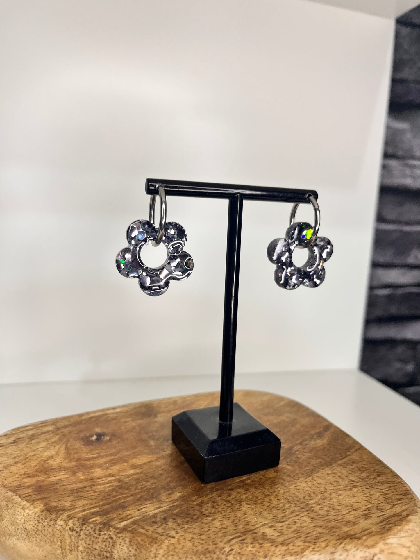 Boucle d'oreille en resine