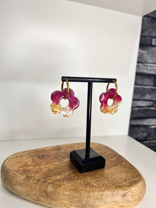 Boucle d'oreille en résines