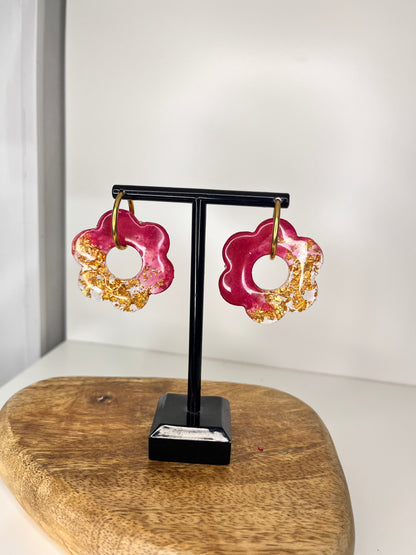 Boucle d'oreille en résines