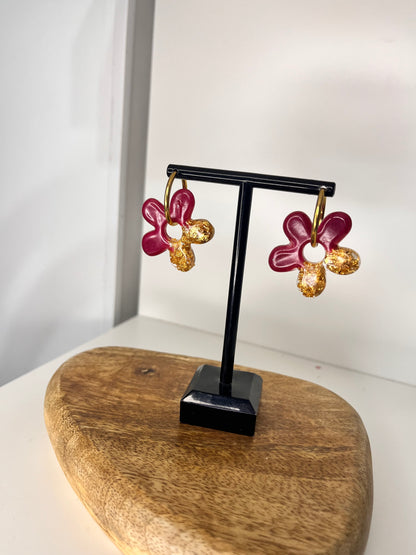 Boucle d'oreille en résines