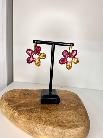 Boucle d'oreille en résines