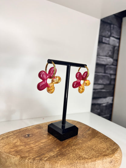 Boucle d'oreille en résines