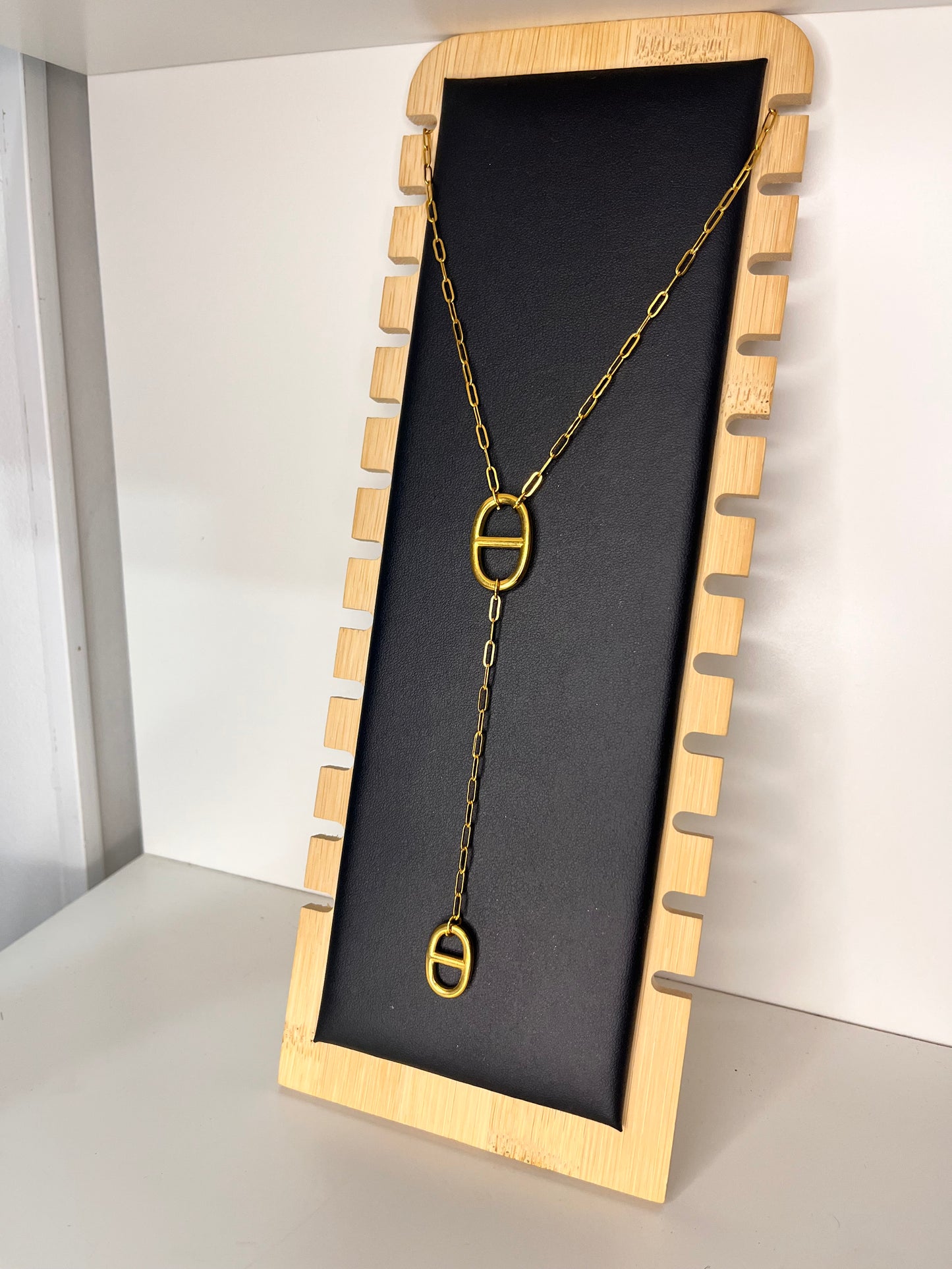 Collier sautoir maille marine