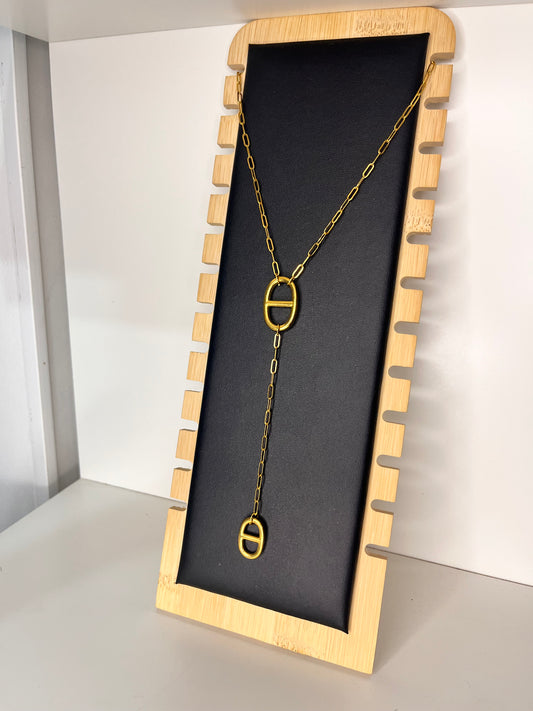 Collier sautoir maille marine