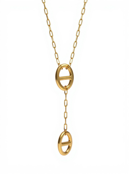 Collier sautoir maille marine