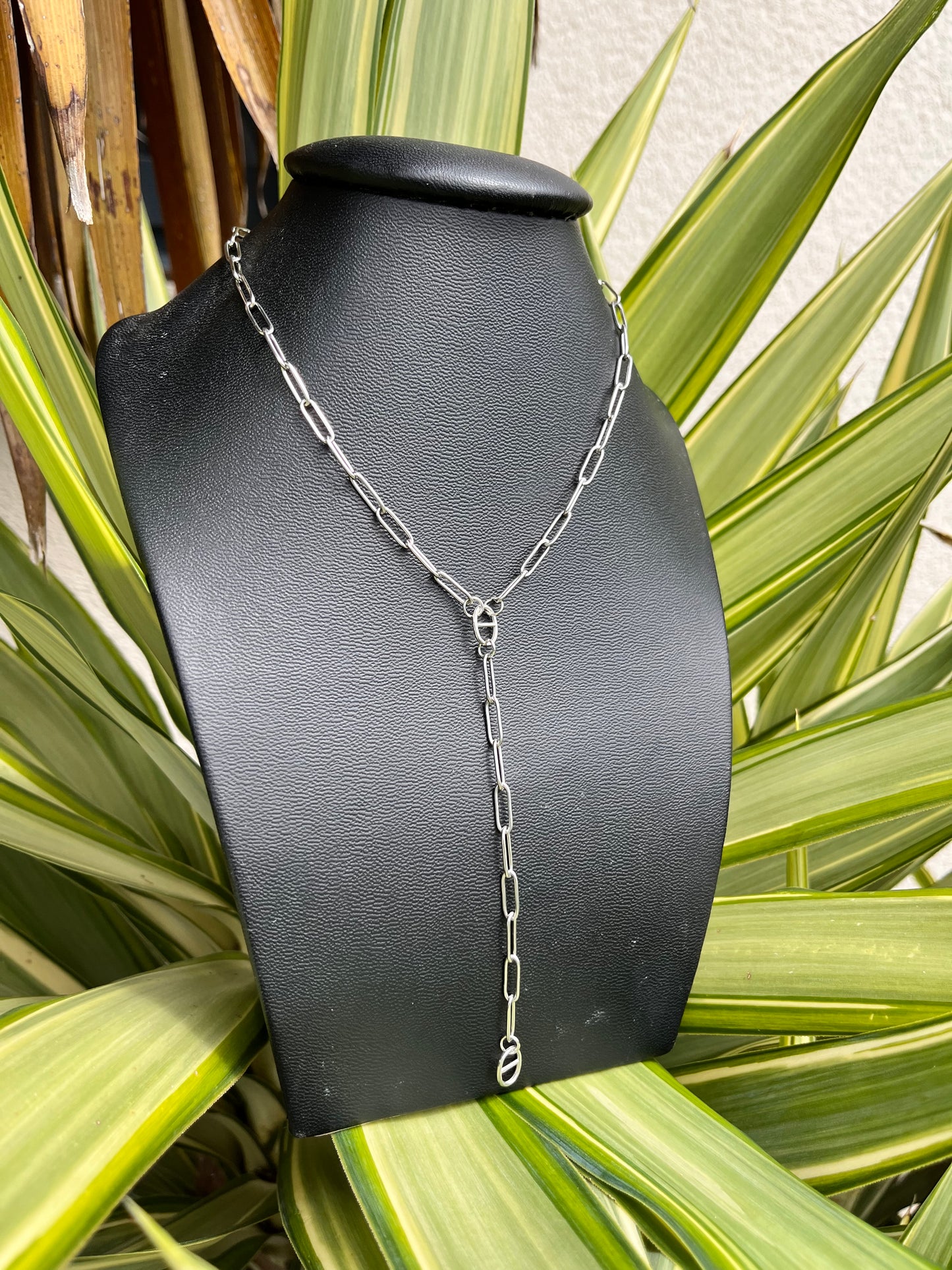 Collier sautoir maille marine